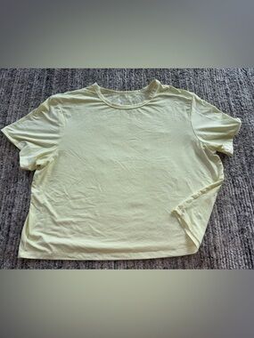 all in motion Light Yellow Cropped T Shirt
